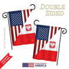 Polish American Decorative Vertical Garden Flag, 13"x 18.5", Multi-Color