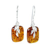 Baltic Honey Amber Earrings. Sterling Silver