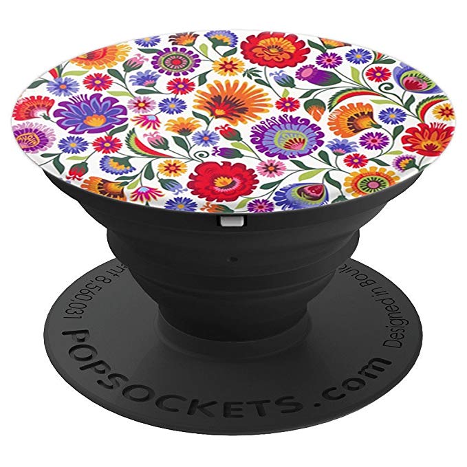 Polish Floral PopSocket Phone Grip and Stand for Phones and Tablets