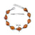 Baltic Amber Bracelet Sterling Silver Cognac Color Tear Drop Shape