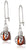Sterling Silver Honey Amber Ladybug Earrings