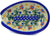 Polish Pottery Spoon Rest-Spring Flowers Design. 5"