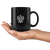 White Polish Eagle on a Black Coffee Mug