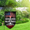 American Grown with Polish Roots Garden Flag Decorative Vertical Garden Flag, 12.5"x 18"