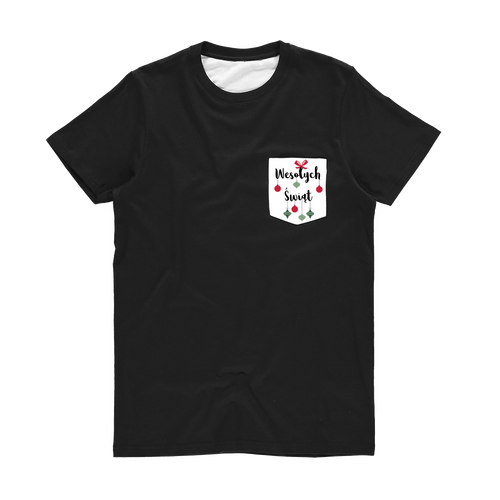 Wesołych Świąt Classic Sublimation Pocket T-Shirt