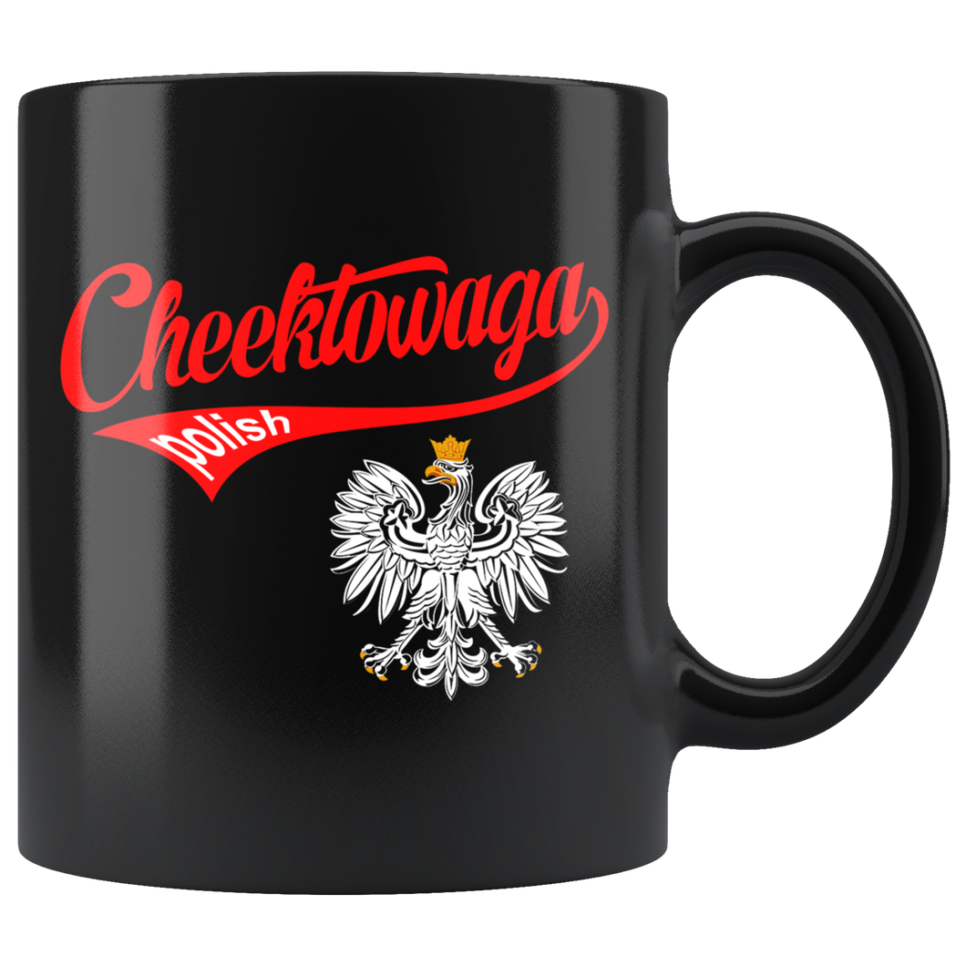Cheektowaga Polish Black 11oz Mug - My Polish Heritage