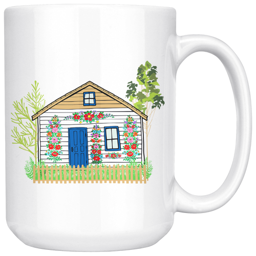 Polish Painted Village White 15oz Mug