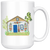 Polish Painted Village White 15oz Mug