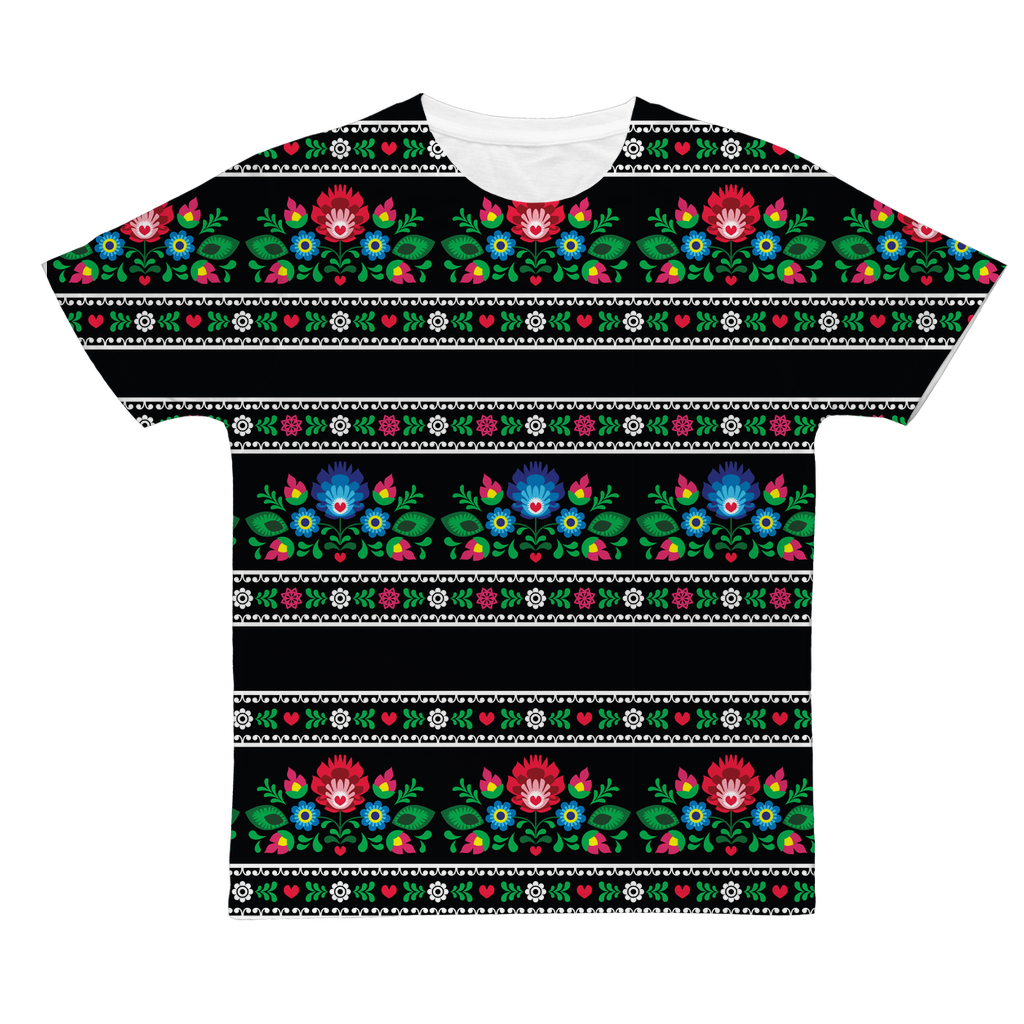 Black Floral Sweater 1 ﻿Classic Sublimation Adult T-Shirt