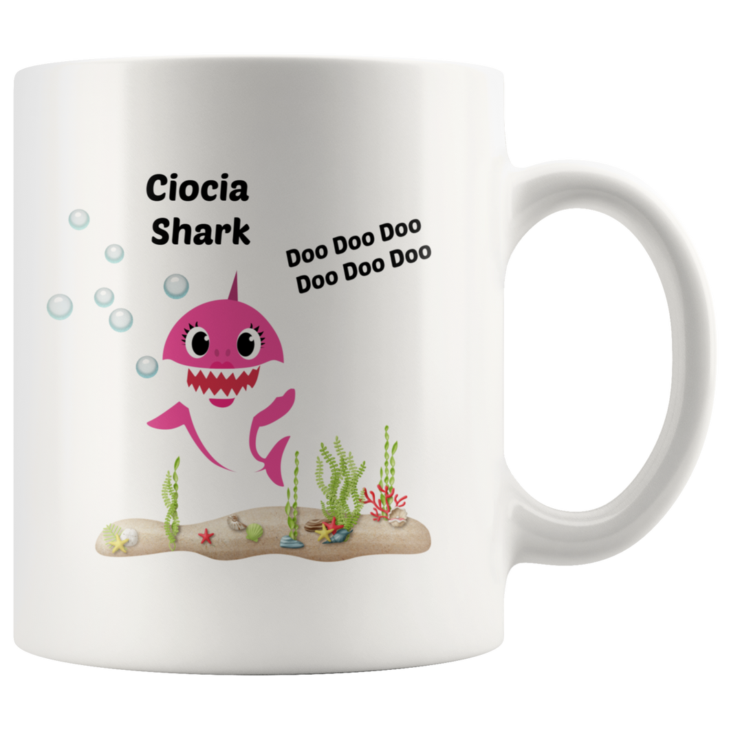Ciocia and Wujek Shark Coffee Mugs