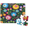 Black Floral Folk Art Design Puzzle
