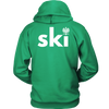 Ski with eagle Hoodie Back Design Only
