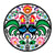 Polish Floral With Roosters Sticker
