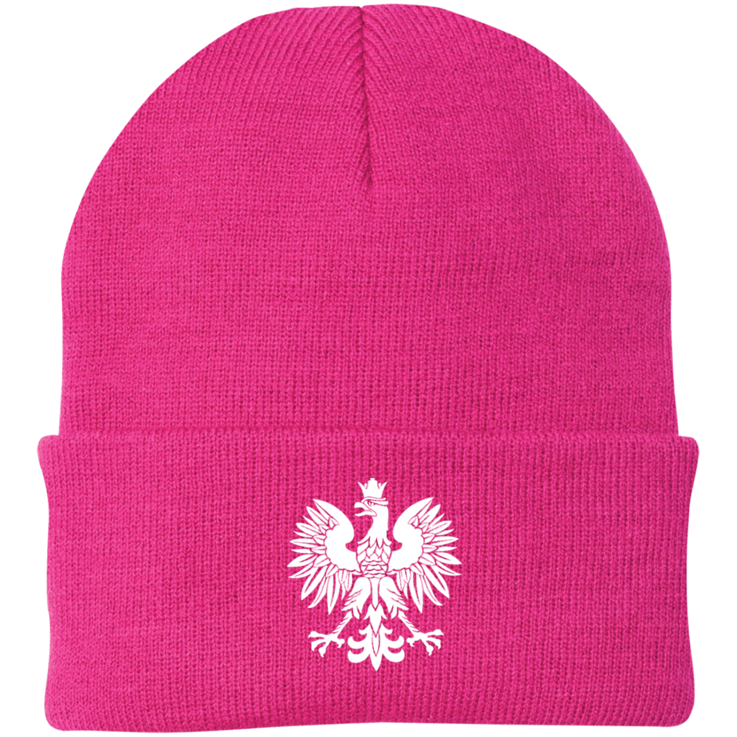 Embroidered Knit Cap with Eagle Multiple Colors