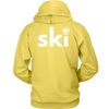 Ski with eagle Hoodie Back Design Only