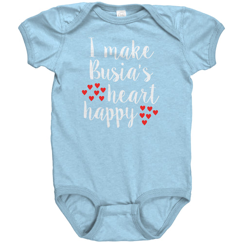 I Make Busia's Heart Happy Baby Bodysuit