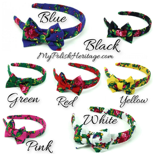 Pre-Order Handmade Polish Folk Art Headband with Bow