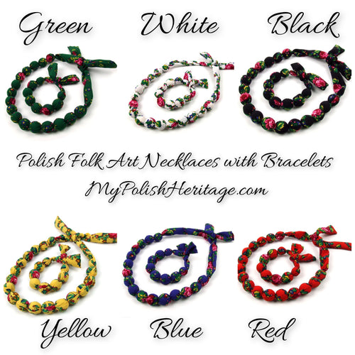 Pre-order Polish Folk Art Floral Wood Necklaces