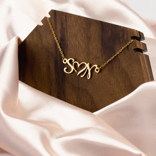 Personalized Initial Heart Necklace