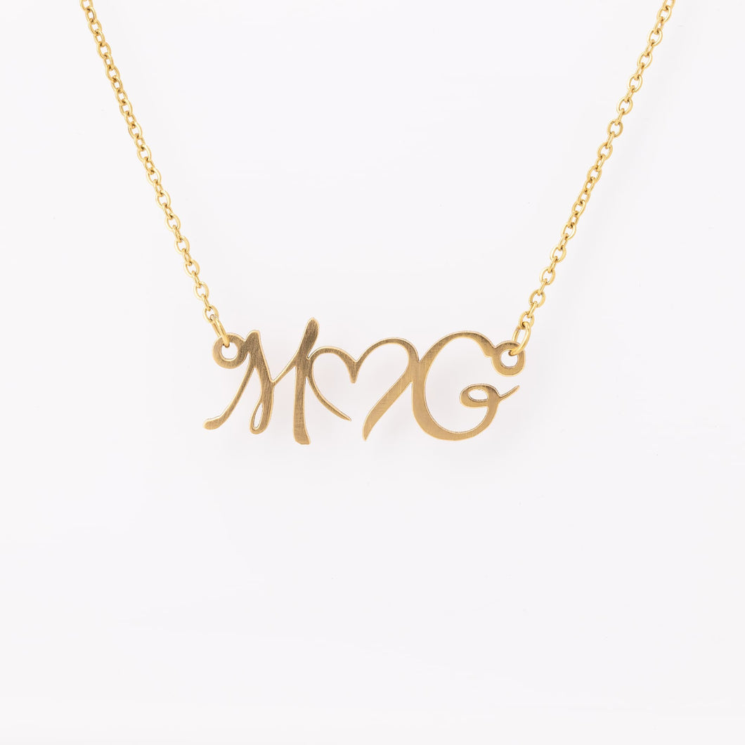 Personalized Initial Heart Necklace