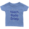 Niech pada Śnieg Let it Snow in Polish baby and toddler shirts and bodysuits