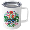 Polish Folk Art Rooster 10oz Insulated Travel Coffee Mug