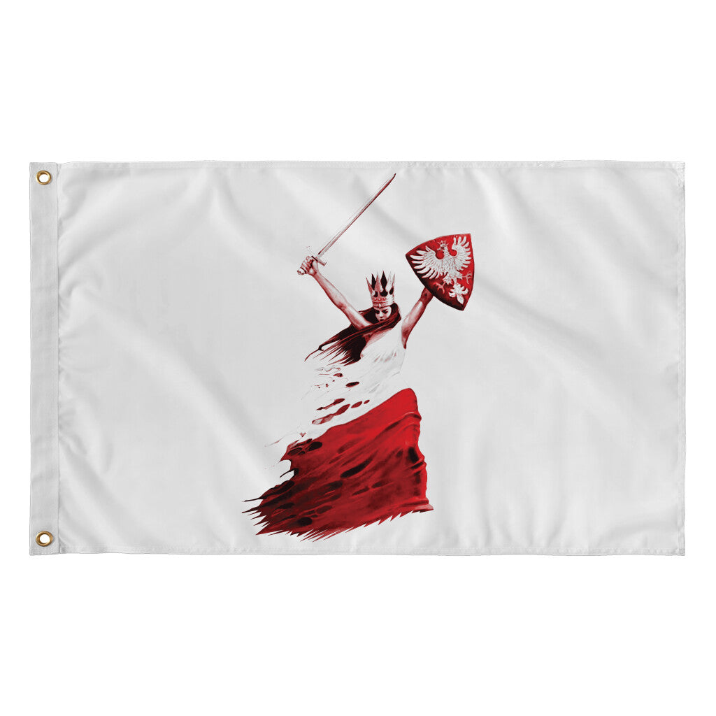 Polish Woman Warrior Flag