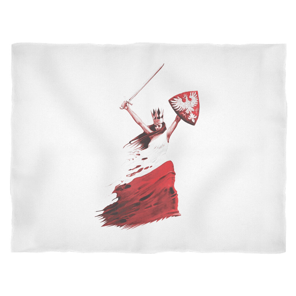 Polish Woman Warrior Fleece Blanket