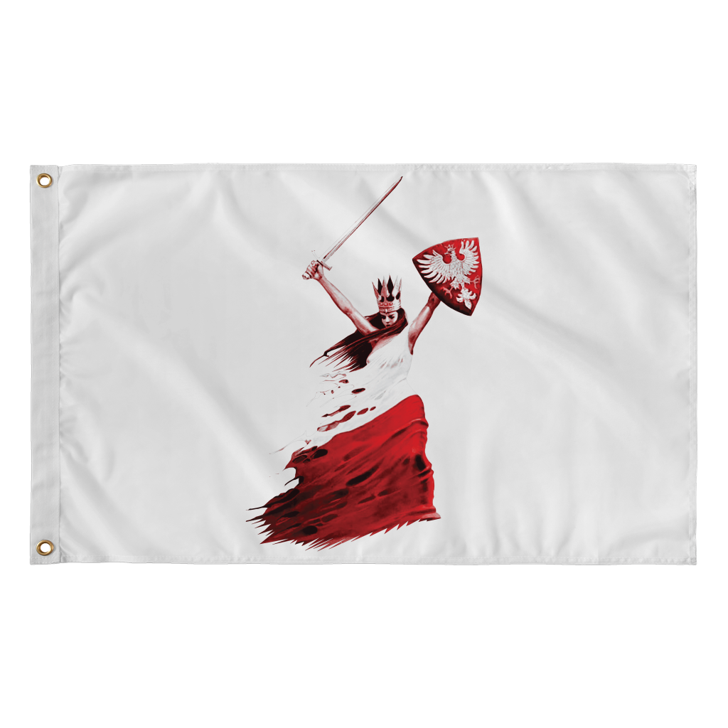 Polish Woman Warrior Flag