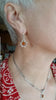 Amber Sterling Silver Flaming Sun Leverback Earrings
