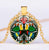 *READY TO SHIP* Polish Folk Design Glass Cabochon Pendant Necklace #1