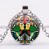 *READY TO SHIP* Polish Folk Design Glass Cabochon Pendant Necklace #1