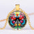 *READY TO SHIP* Polish Folk Design Glass Cabochon Pendant Necklace #2