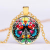 *READY TO SHIP* Polish Folk Design Glass Cabochon Pendant Necklace #2