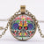*READY TO SHIP* Polish Folk Design Glass Cabochon Pendant Necklace #3 4 Color options