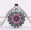 *READY TO SHIP* Polish Folk Design Glass Cabochon Pendant Necklace #6 Multiple Color Options