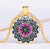 *READY TO SHIP* Polish Folk Design Glass Cabochon Pendant Necklace #6 Multiple Color Options