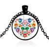 *READY TO SHIP* Polish Folk Design Glass Cabochon Pendant Necklace #10