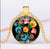 *READY TO SHIP* Polish Folk Design Glass Cabochon Pendant Necklace #12