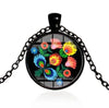 *READY TO SHIP* Polish Folk Design Glass Cabochon Pendant Necklace #12