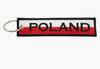 Embroidered Poland Flag Keychain