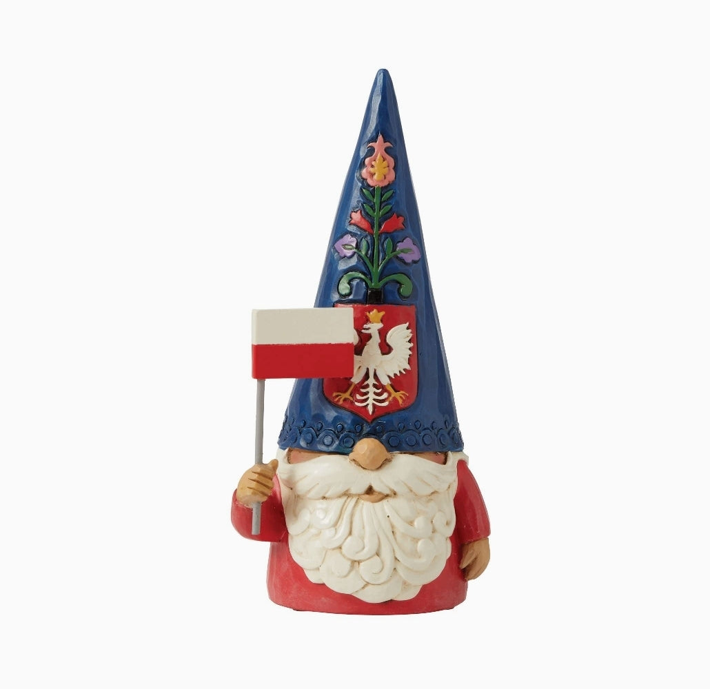 Polish Pride Folk Art Gnome Figurine