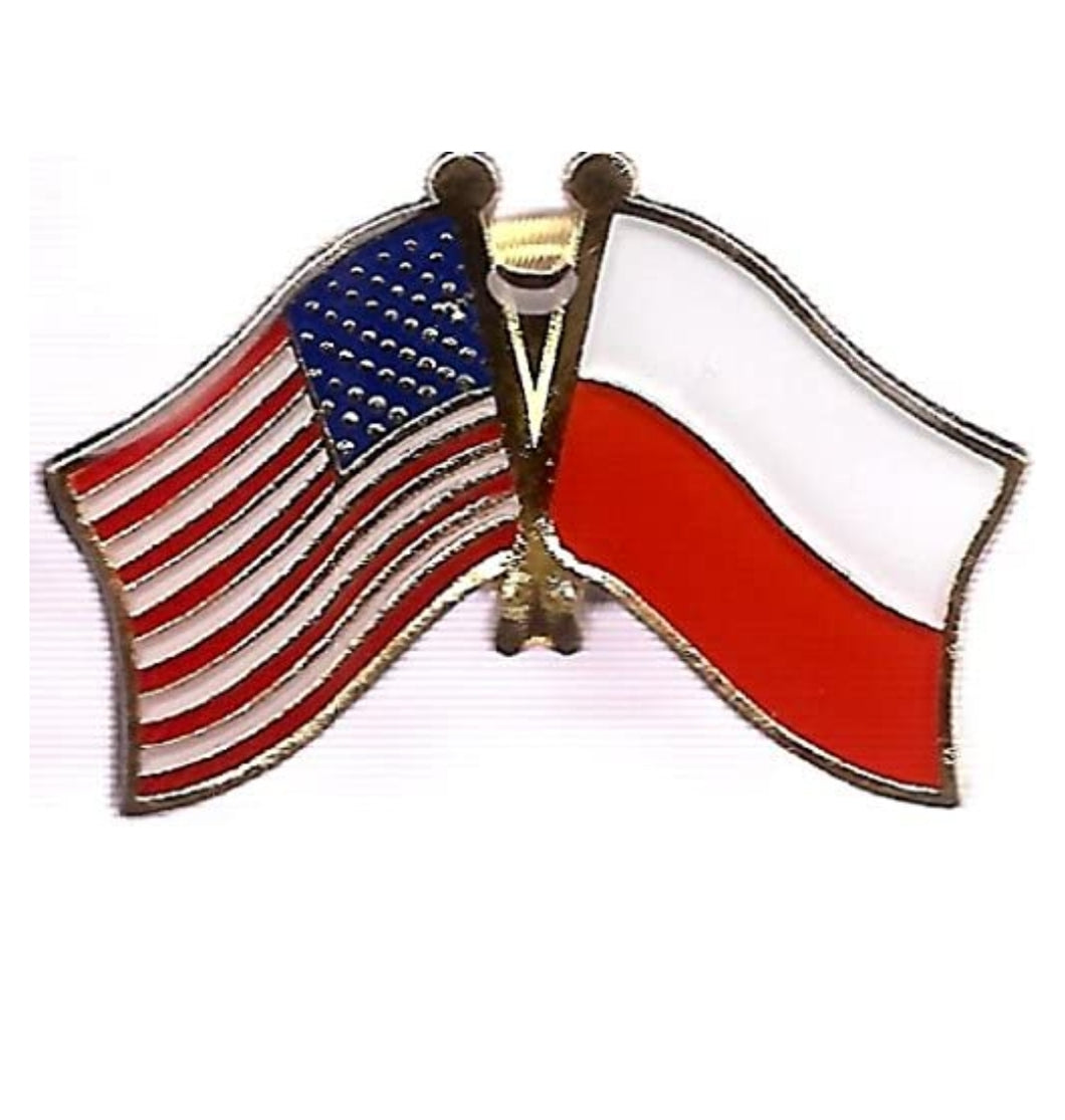 Polish American Flag Lapel Pin
