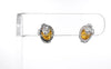 Sterling Silver and Baltic Honey Amber Stud Earrings