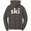 Ski with eagle hoodie back design