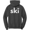 Ski with eagle hoodie back design