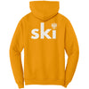 Ski with eagle hoodie back design