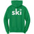 Ski with eagle hoodie back design