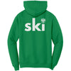 Ski with eagle hoodie back design