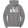 Ski with eagle hoodie back design